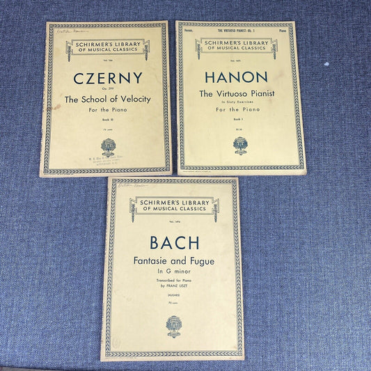 Virtuoso, Velocity, Fantansie Pianist Piano Sheet Music Book Exercises Schirmer