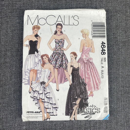 McCall's 4648 Misses Sewing Pattern Size Tall A 6, 8, 10 UnCut