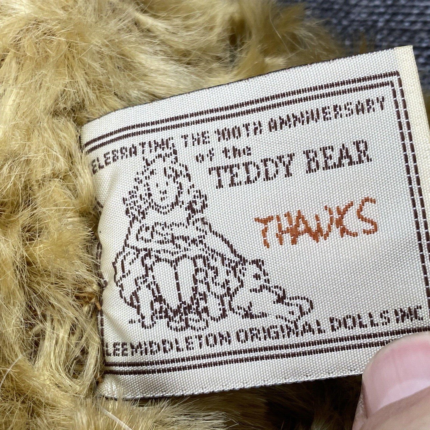 Lee Middleton Bear Plush 7" Sitting 10" Long Ohio