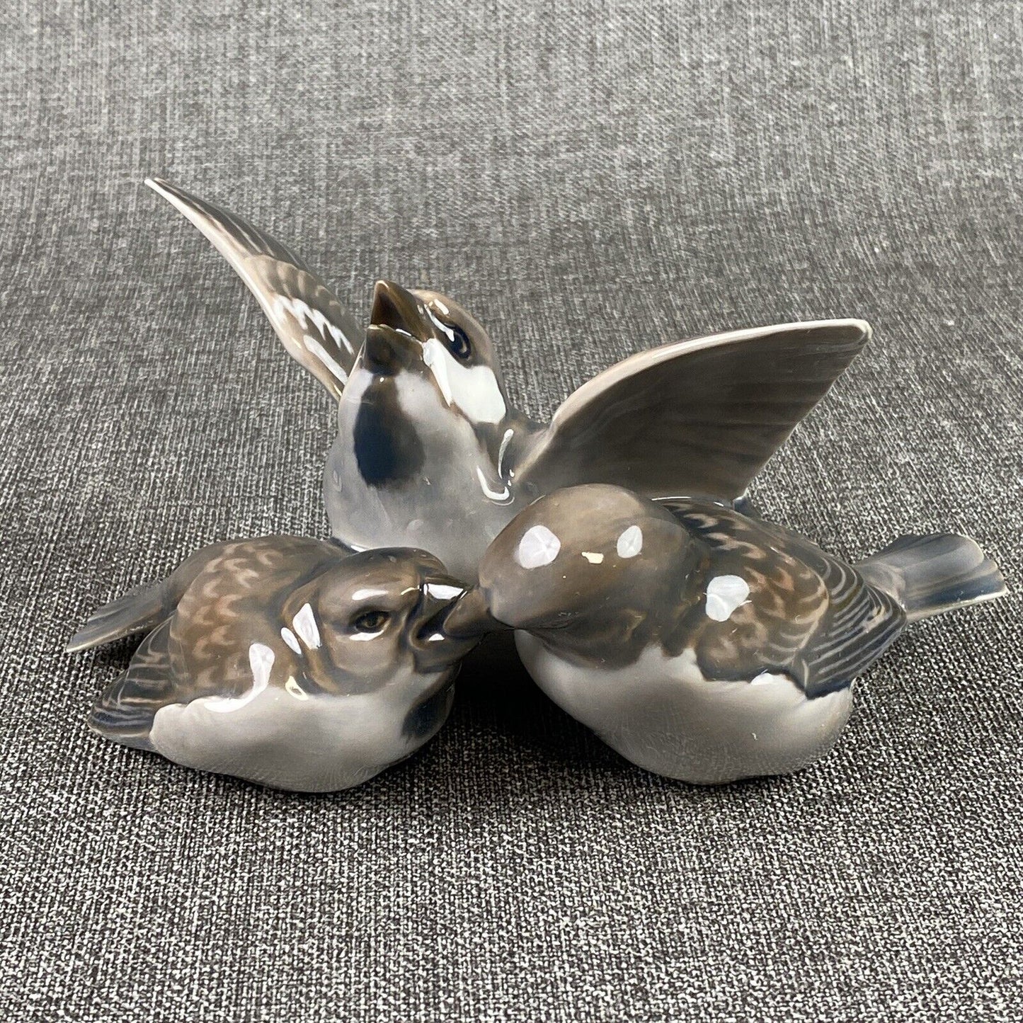 Bing and Grondahl B&G Porcelain Sparrows Denmark 1952-1958
