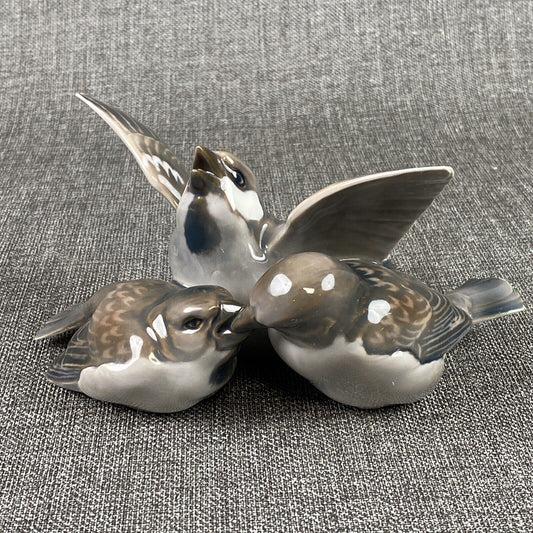 Bing and Grondahl B&G Porcelain Sparrows Denmark 1952-1958
