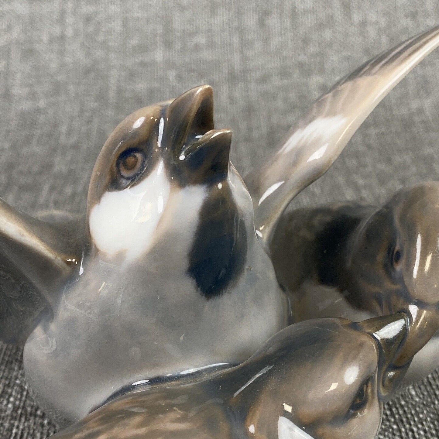 Bing and Grondahl B&G Porcelain Sparrows Denmark 1952-1958