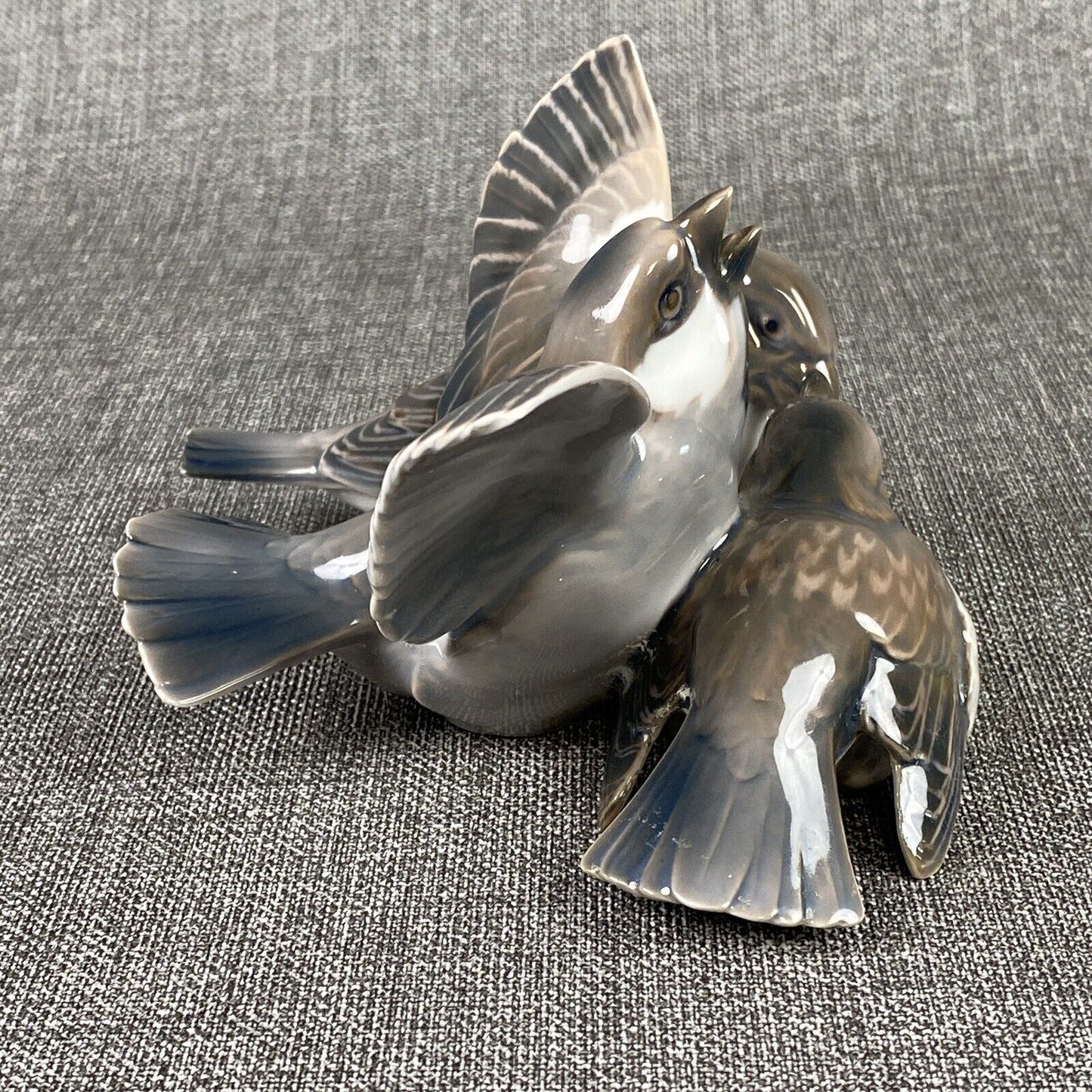 Bing and Grondahl B&G Porcelain Sparrows Denmark 1952-1958