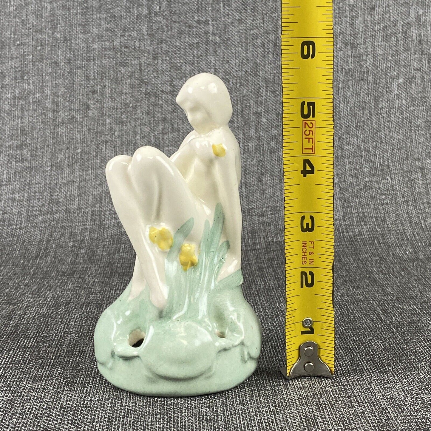 Fulper Nymph Flower Frog with Turtles c1915 5.5" Tall