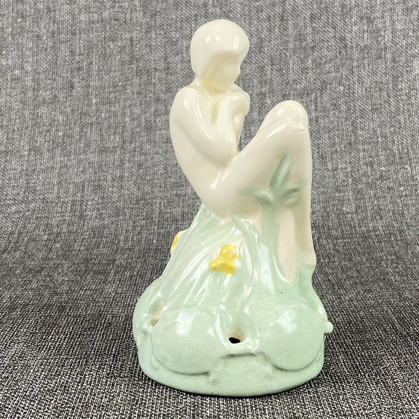 Fulper Nymph Flower Frog with Turtles c1915 5.5" Tall