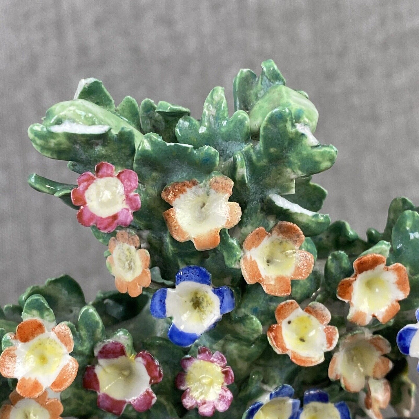 Chelsea 18th Century English Porcelain Figural Group w/Bocage 8" Figurine READ