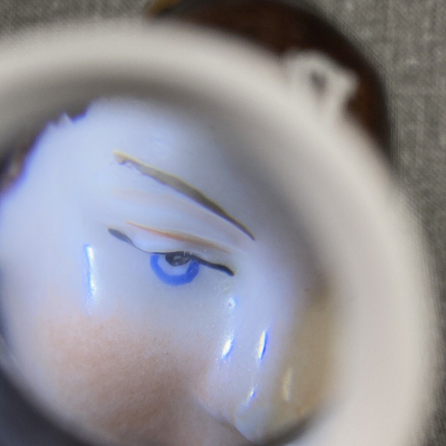 Karl Klette Women Figurine from Dresden West Germany 6.5" Blue Ruffles