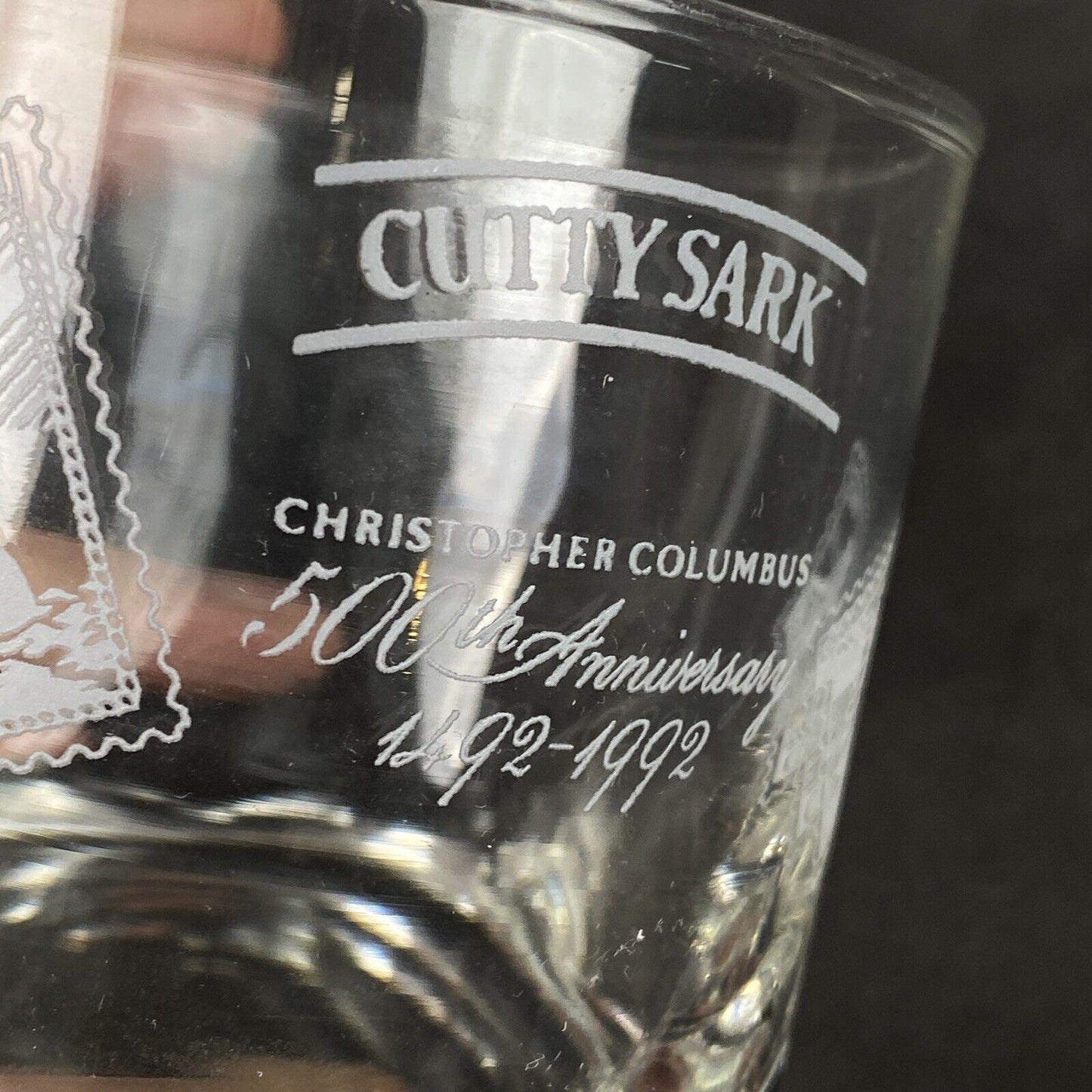 Cutty Sark Commemorative Glass 500th Anniversary 1492-1992