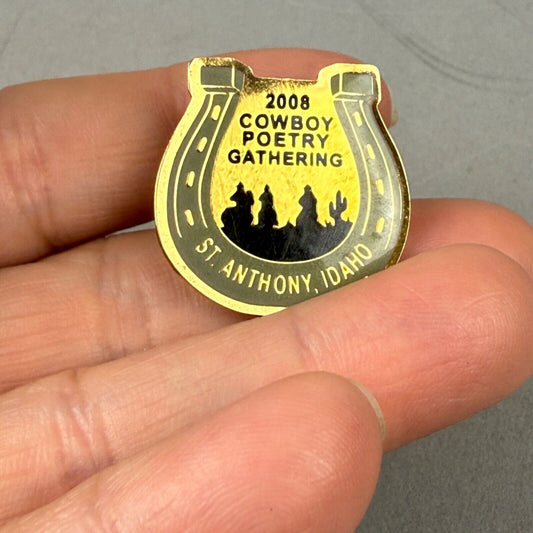 Cowboy Poetry Gathering 2008 St. Anthony Idaho Lapel Hat Pin