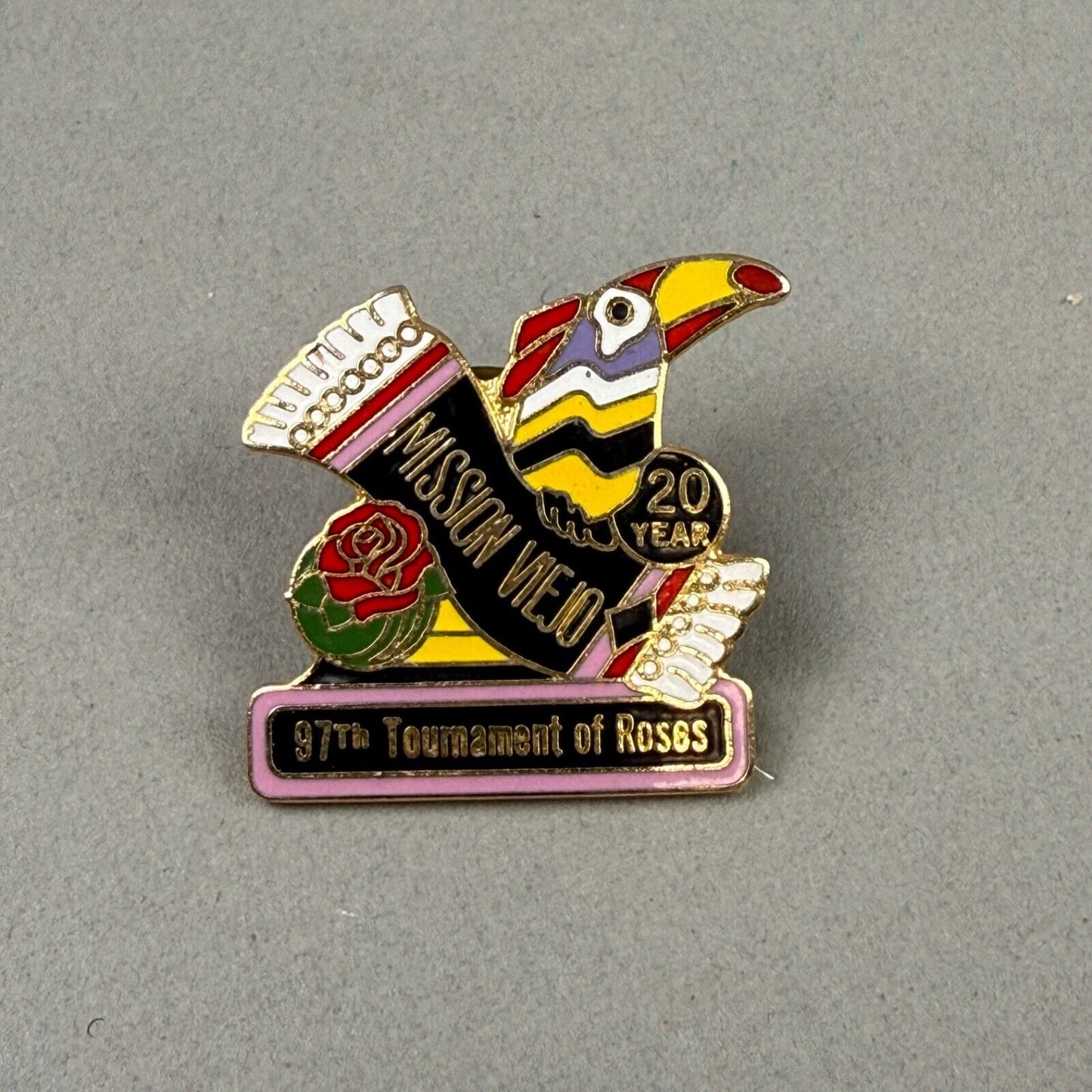 Vintage Mission Viejo Tournament of Roses Lapel Hat Pin