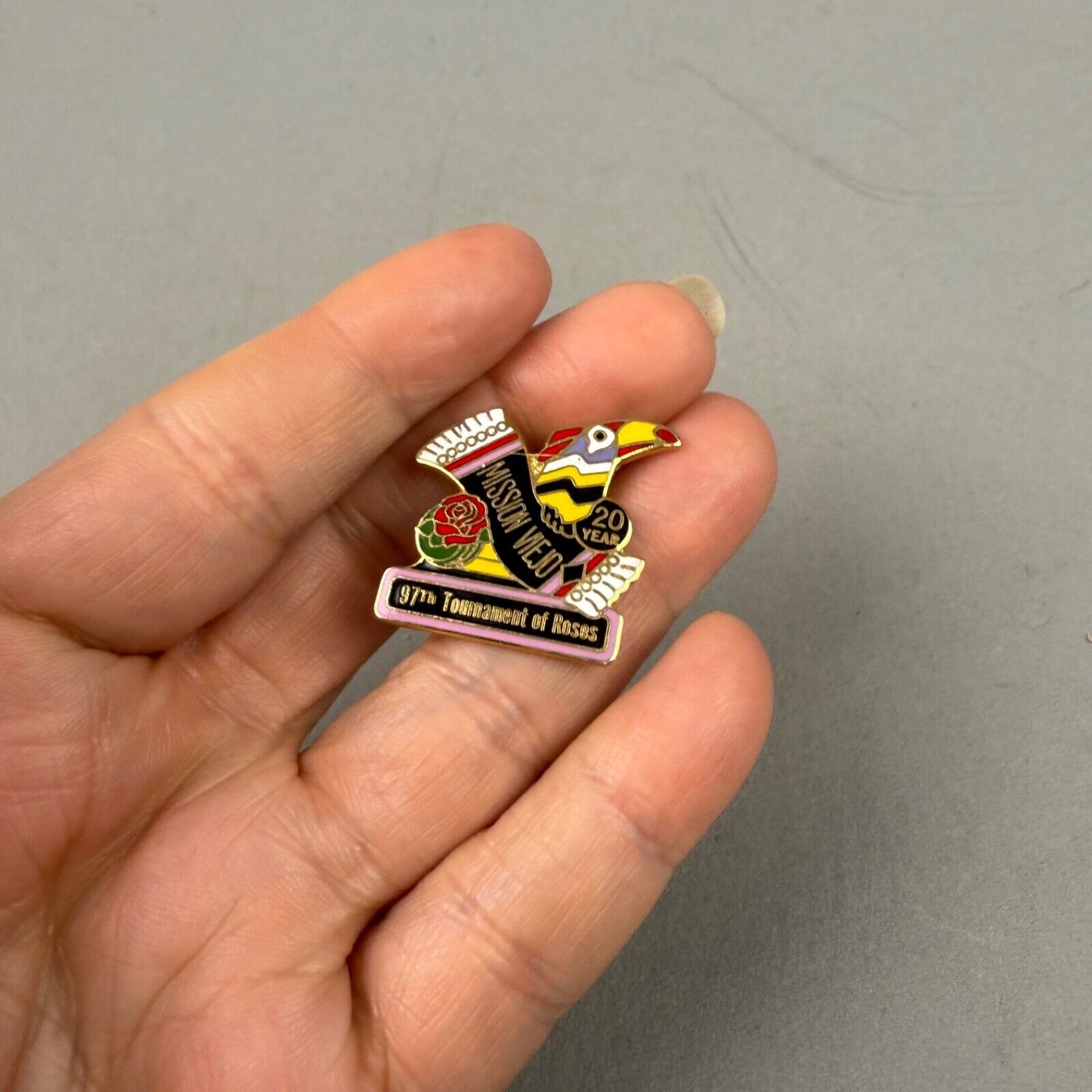 Vintage Mission Viejo Tournament of Roses Lapel Hat Pin