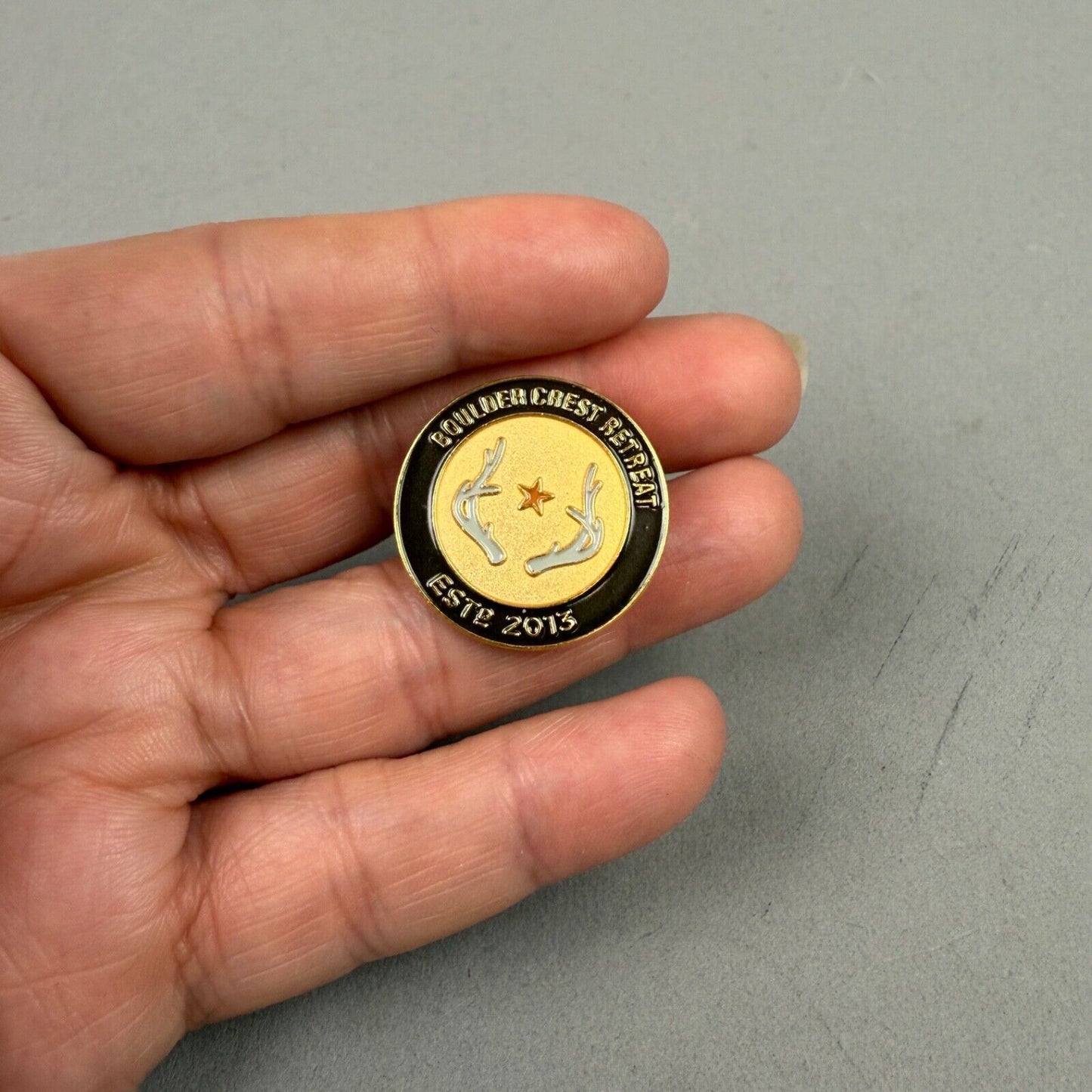 Boulder Crest Retreat Lapel Hat Pin