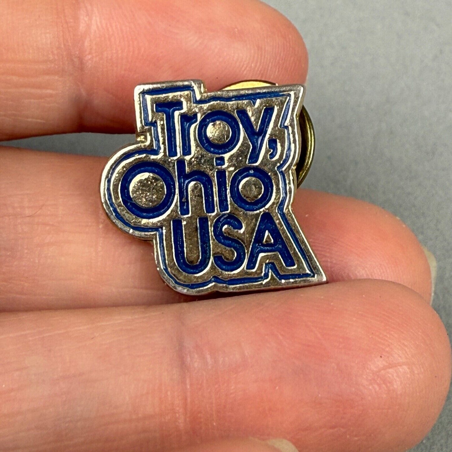 Vintage Troy Ohio USA Lapel Hat Pin