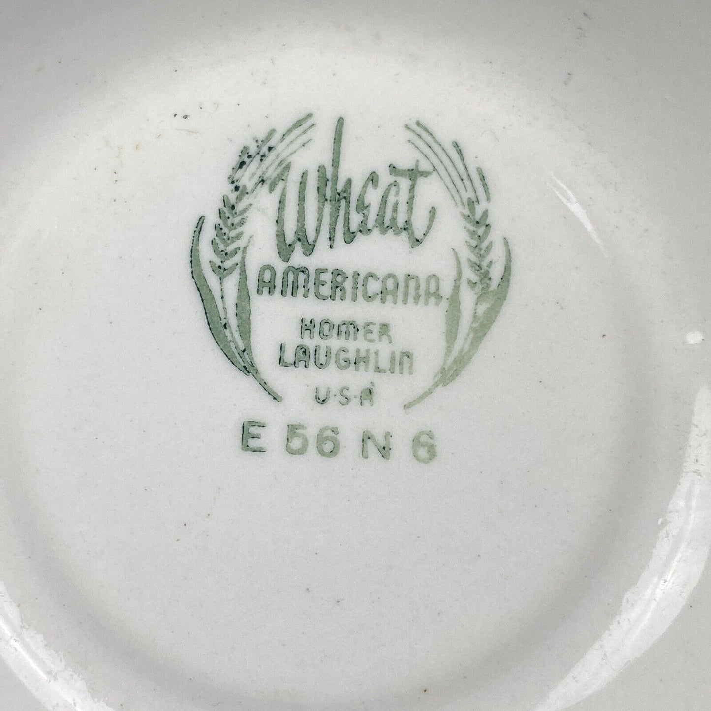 3- Vintage 1954 Homer Laughlin Americana Green Wheat Fruit Bowls 5.5 inches