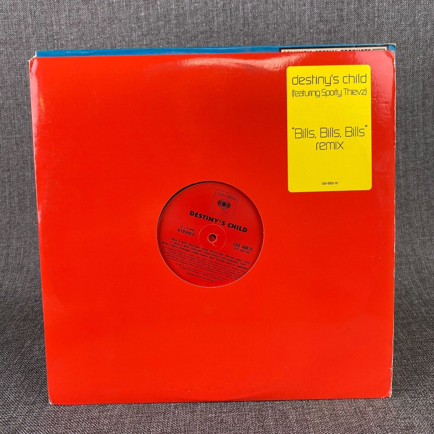 2 LP Destiny's Child Bills Bills Bills Remix Vinyl Record Red Sleeve 1999