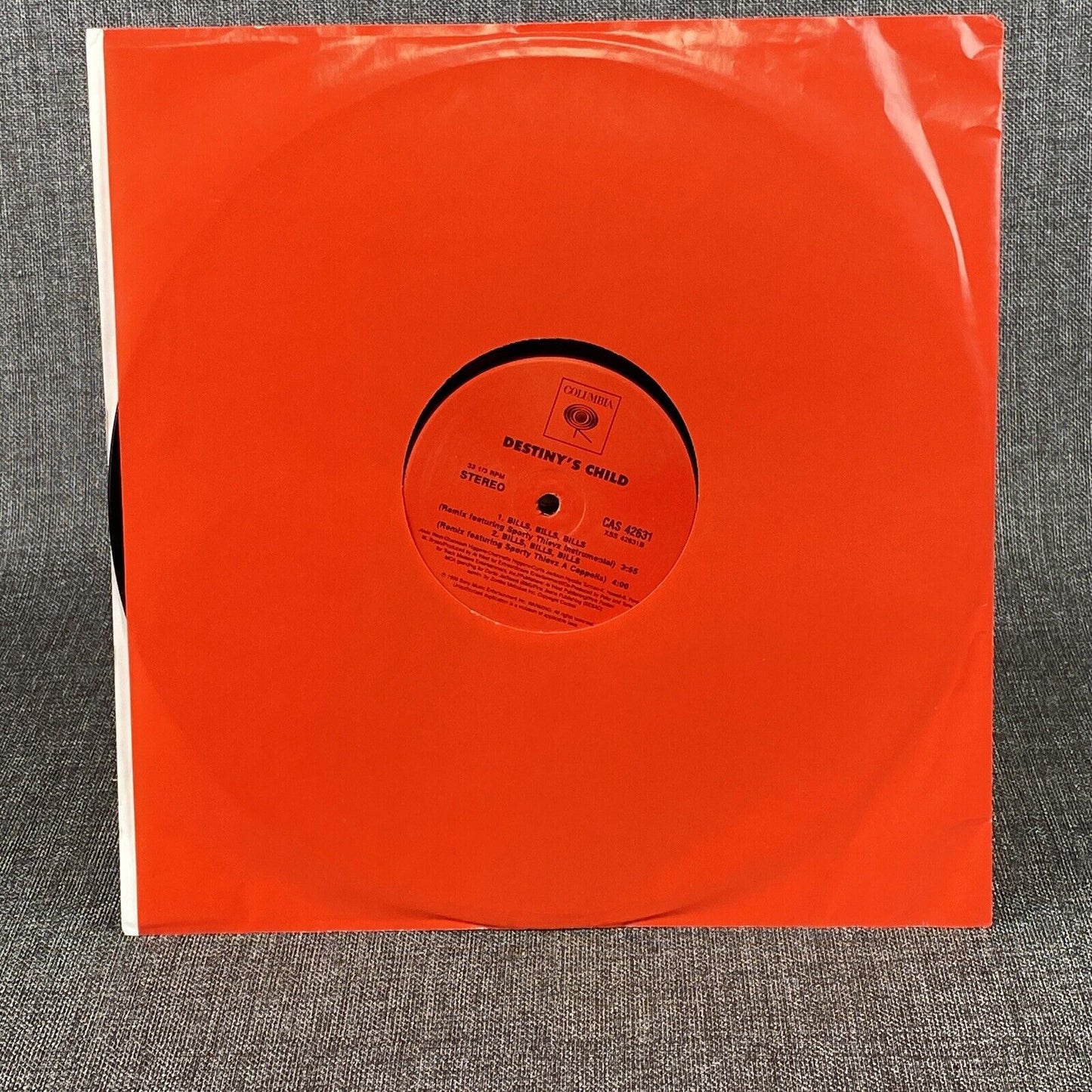 2 LP Destiny's Child Bills Bills Bills Remix Vinyl Record Red Sleeve 1999