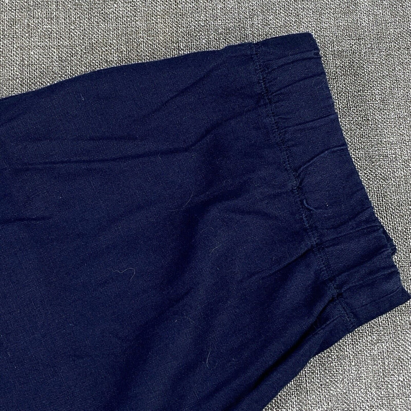 Kim Rogers Linen Mix Pants Capris Medium 4 side buttons trim hems