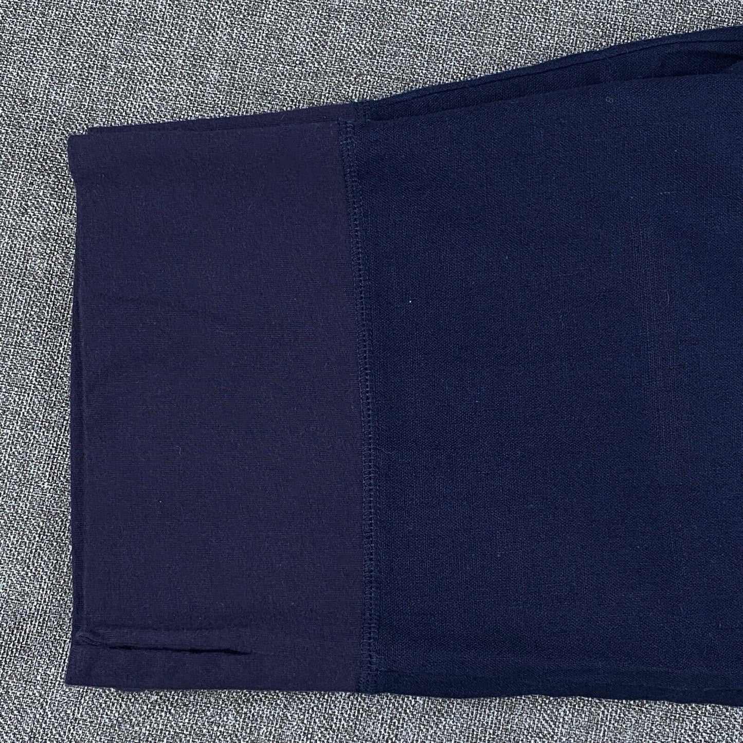 Kim Rogers Linen Mix Pants Capris Medium 4 side buttons trim hems