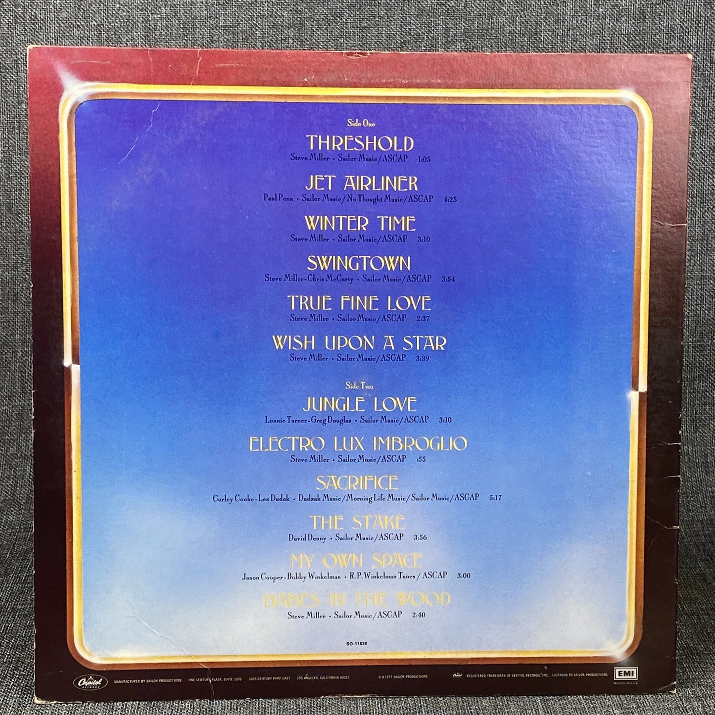 The Steve Miller Band Book of Dreams LP Vinyl Record by Capitol Records