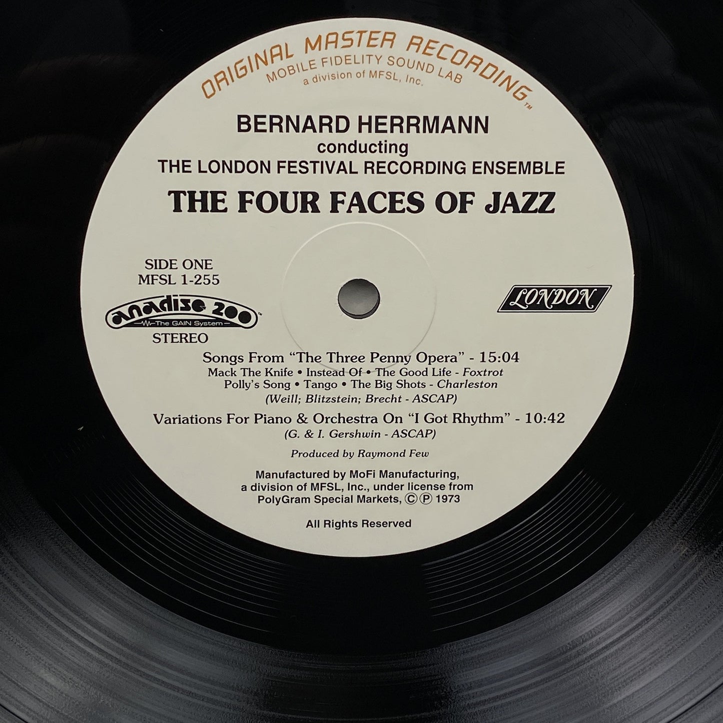 Bernard Herrmann The Four Faces of Jazz Vinyl LP Album Original Master Recording