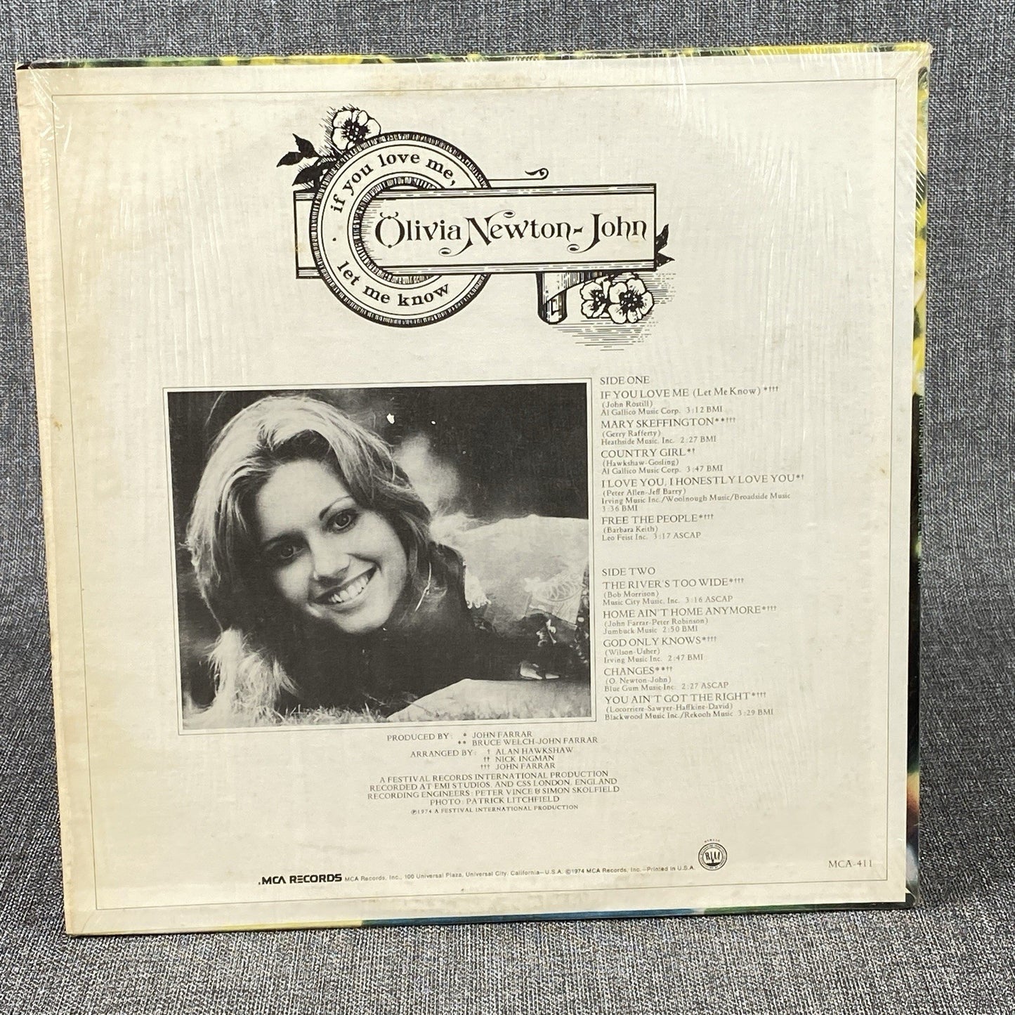 Olivia Newton-John If You Love Me Let Me Know Vinyl Record 1974