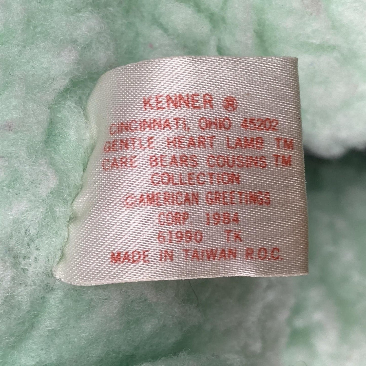 Vintage 1984 Kenner Care Bear Cousins Gentle Heart Lamb 13" Plush Toy