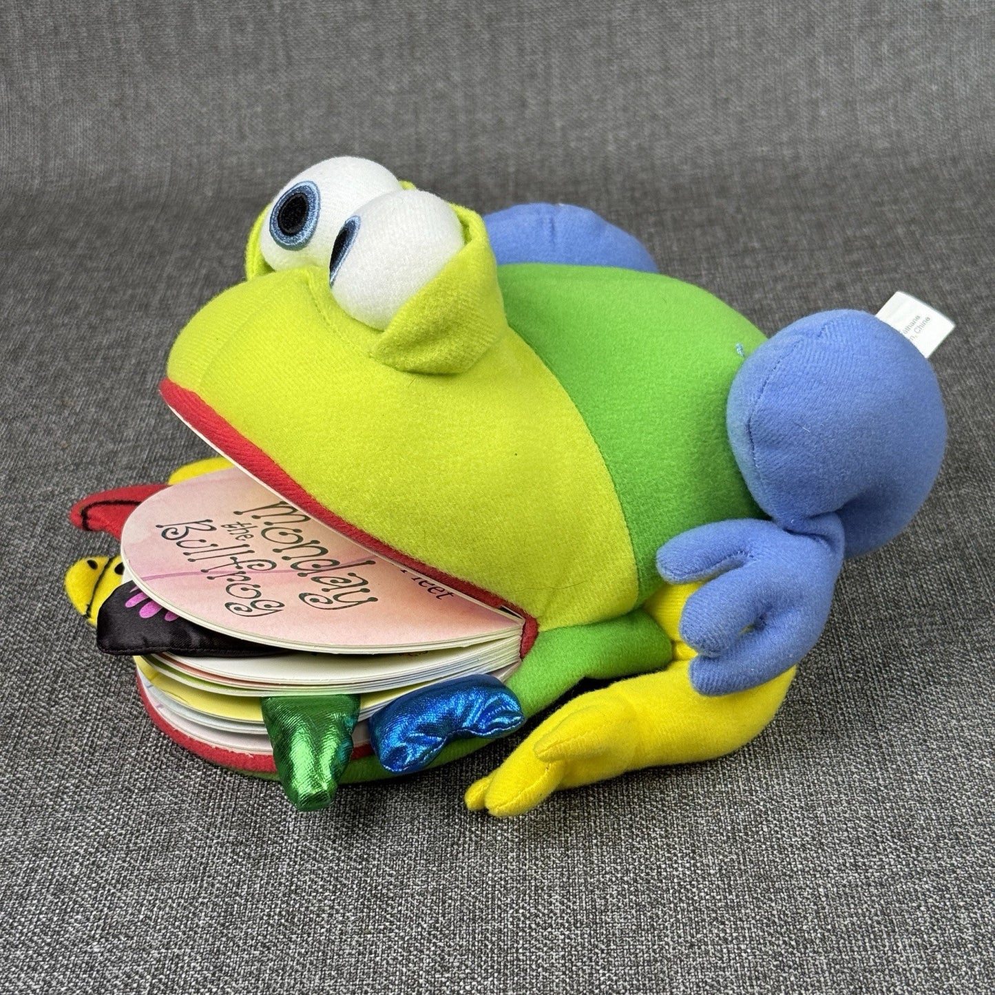 Monday the Bullfrog by Matthew Van Fleet Board Book Hand Puppet Plush Toy 2006