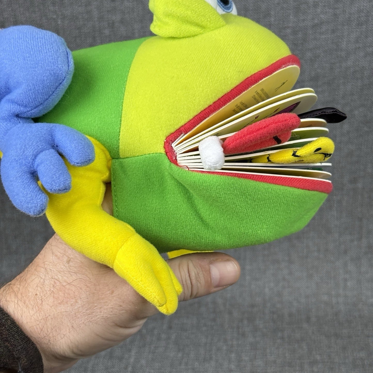Monday the Bullfrog by Matthew Van Fleet Board Book Hand Puppet Plush Toy 2006