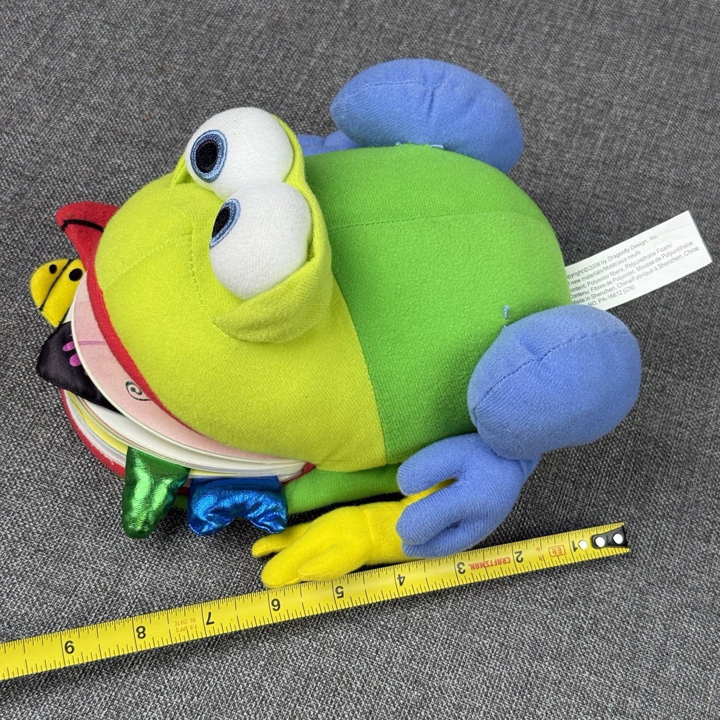 Monday the Bullfrog by Matthew Van Fleet Board Book Hand Puppet Plush Toy 2006