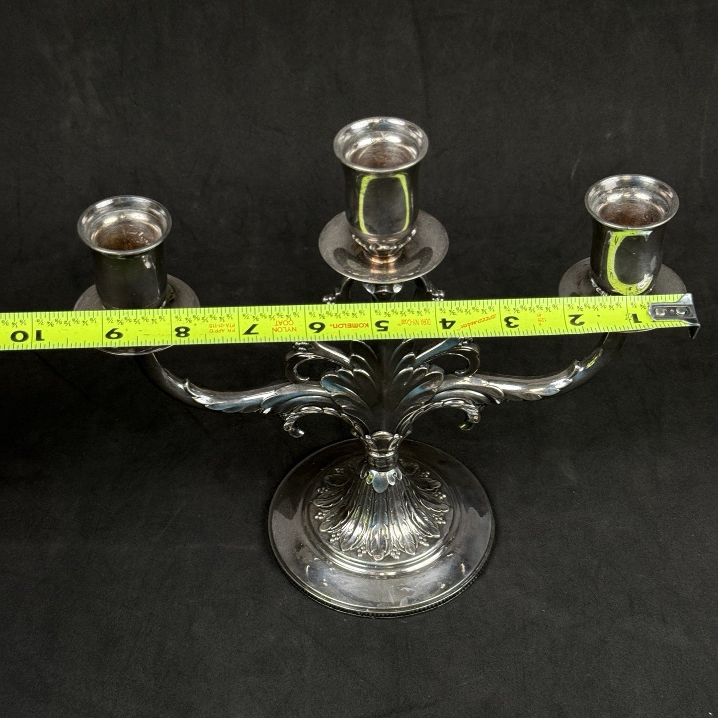 MARQUISE 1847 Rogers Bros 3 Candle Candelabra Silver Plated 009156 IS Stamped