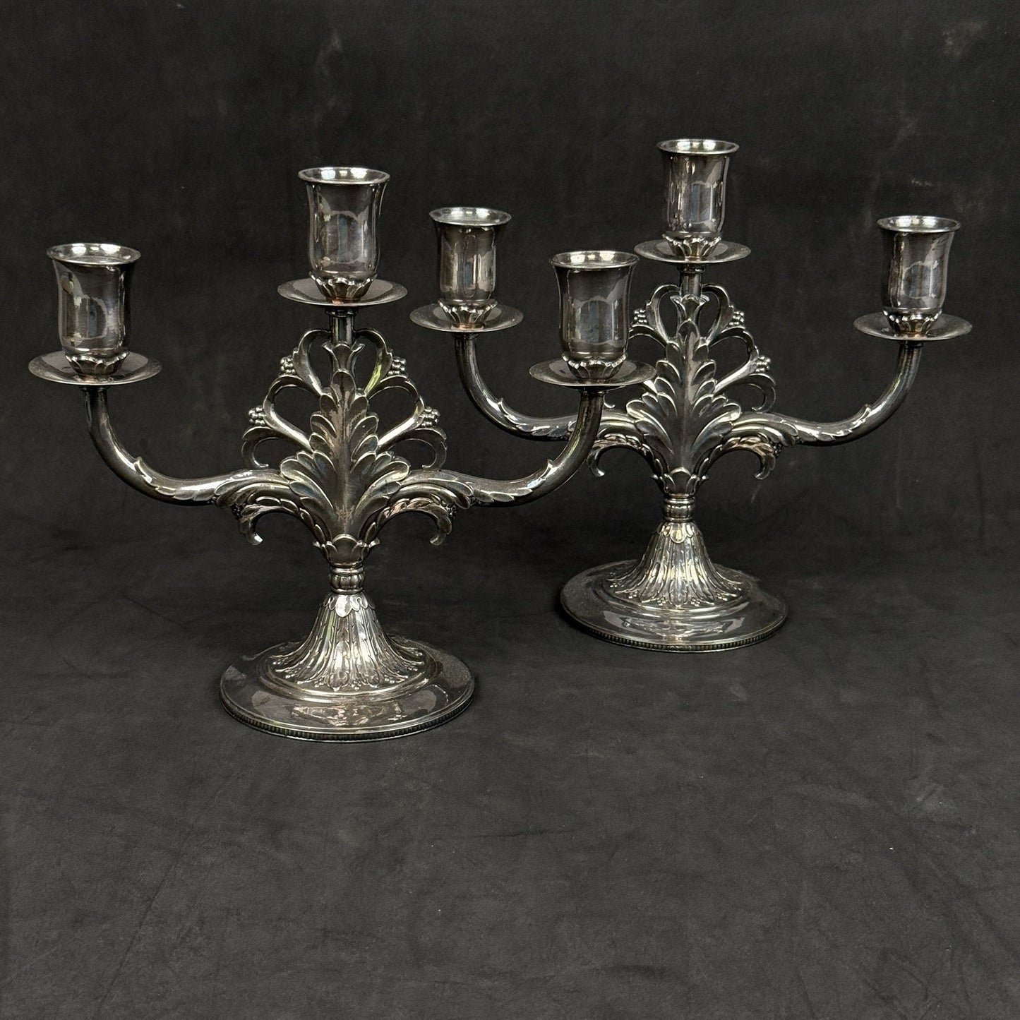 MARQUISE 1847 Rogers Bros 3 Candle Candelabra Silver Plated 009156 IS Stamped