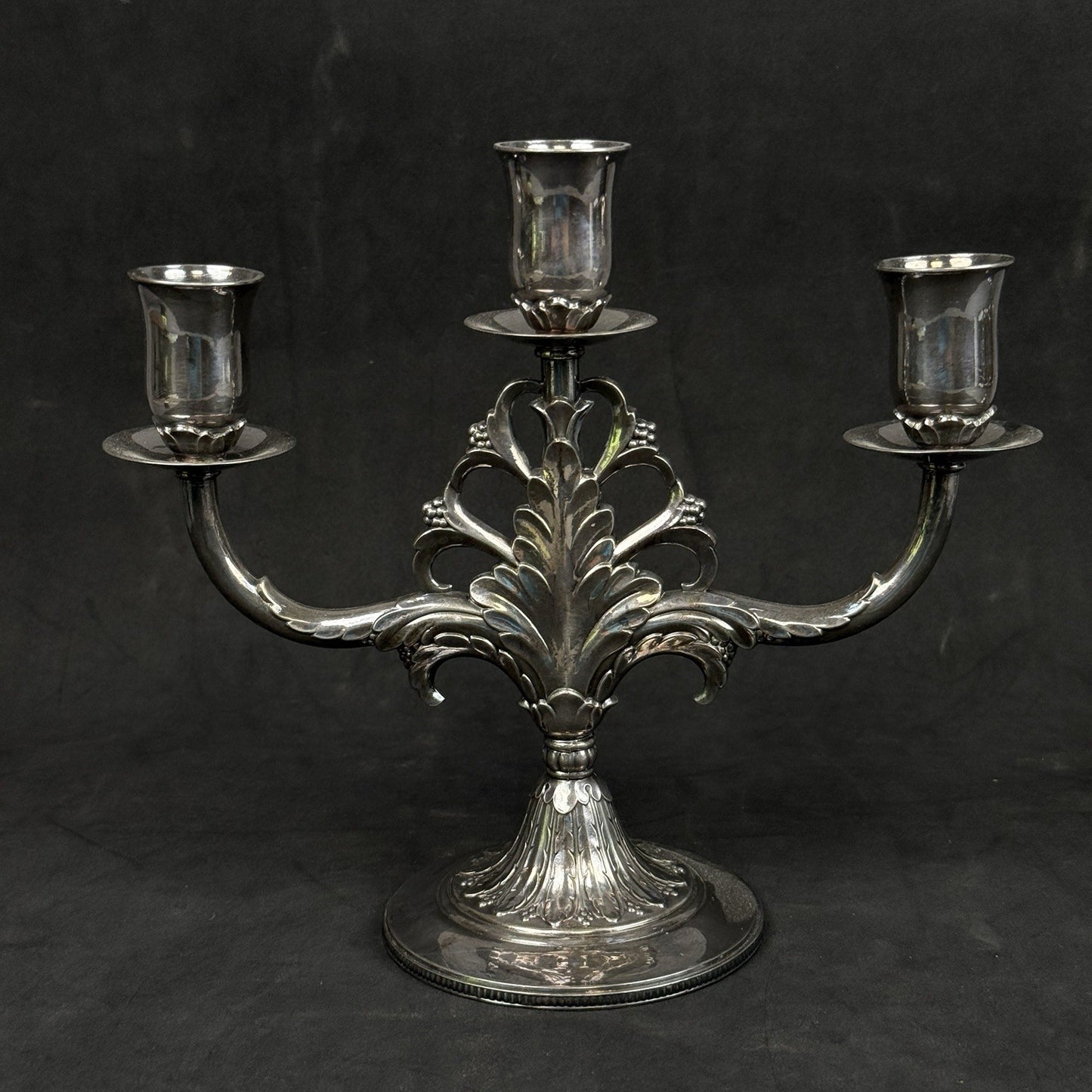 MARQUISE 1847 Rogers Bros 3 Candle Candelabra Silver Plated 009156 IS Stamped