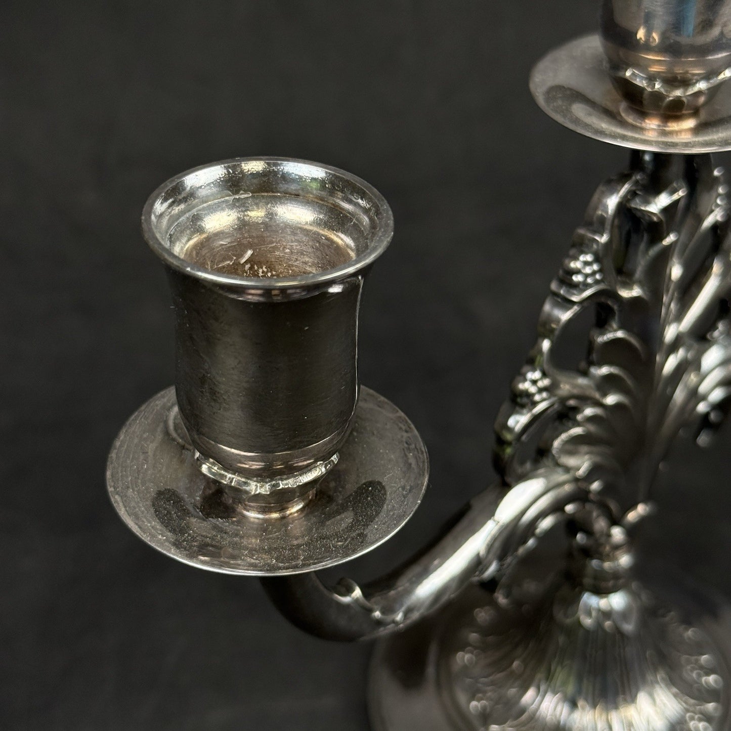 MARQUISE 1847 Rogers Bros 3 Candle Candelabra Silver Plated 009156 IS Stamped