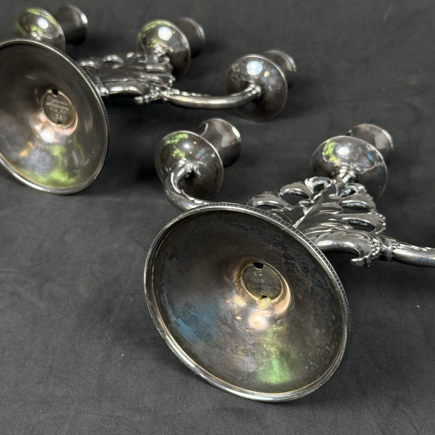 MARQUISE 1847 Rogers Bros 3 Candle Candelabra Silver Plated 009156 IS Stamped