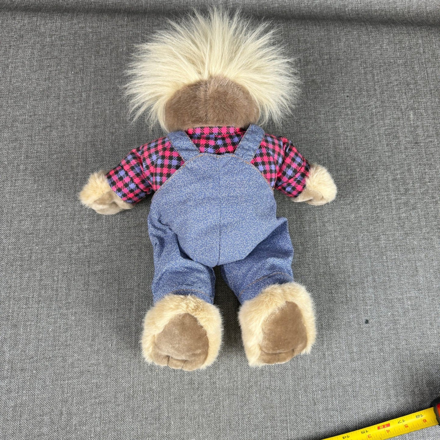 Vintage Tyco Bubba Lion Plush Toy 1997 Denim Overalls Shirt Sunglasses