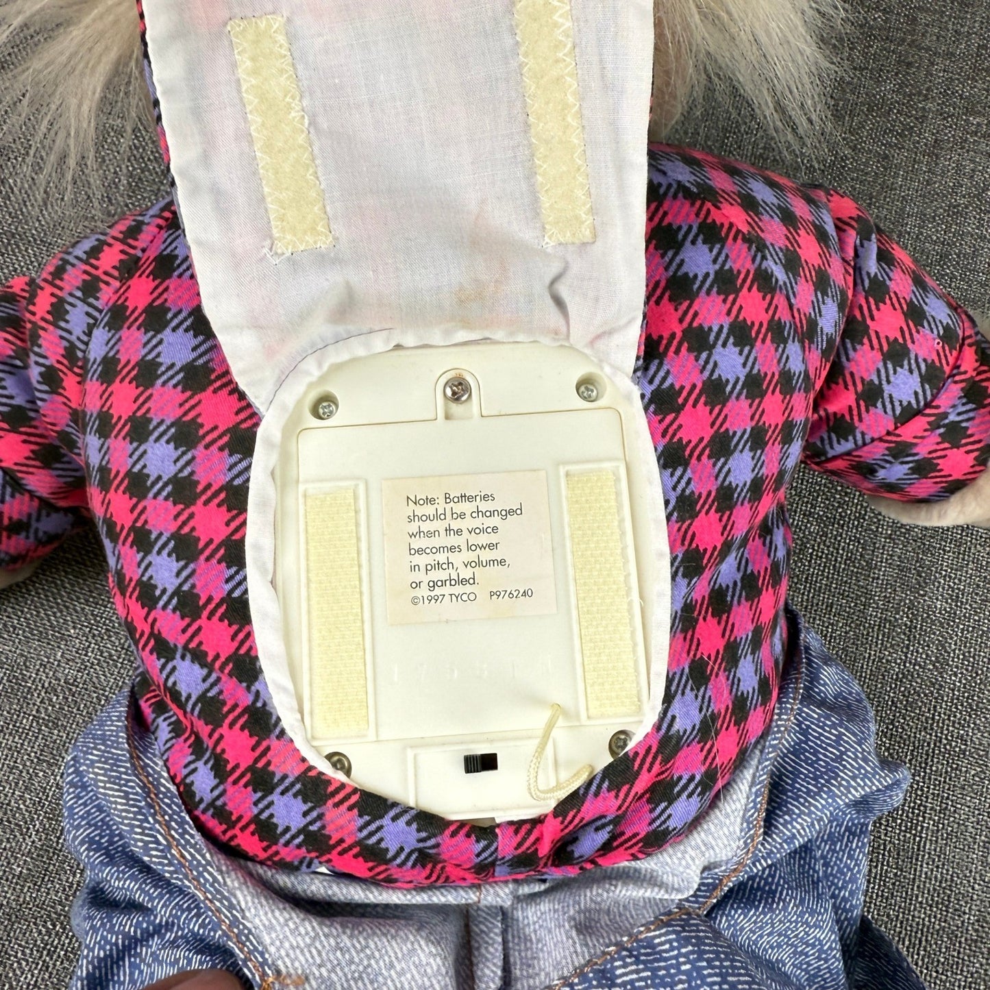 Vintage Tyco Bubba Lion Plush Toy 1997 Denim Overalls Shirt Sunglasses