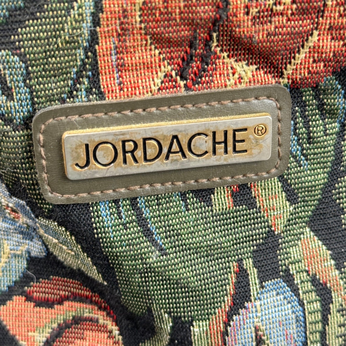 Jordache Floral Tapestry Bag Vintage Travel Carry On Handbag