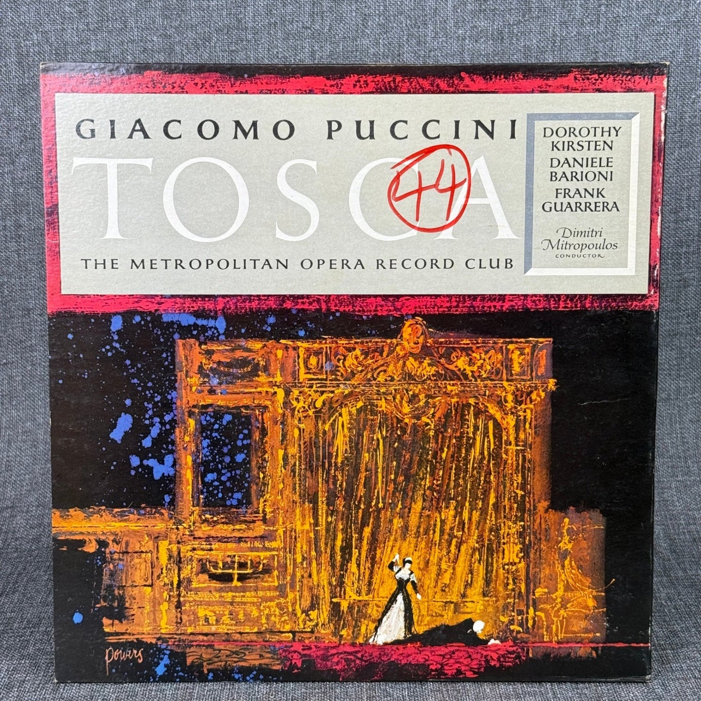 Giacomo Puccini Tosca Metropolitan Opera Record Club Dorothy Kirsten -NEAR MINT