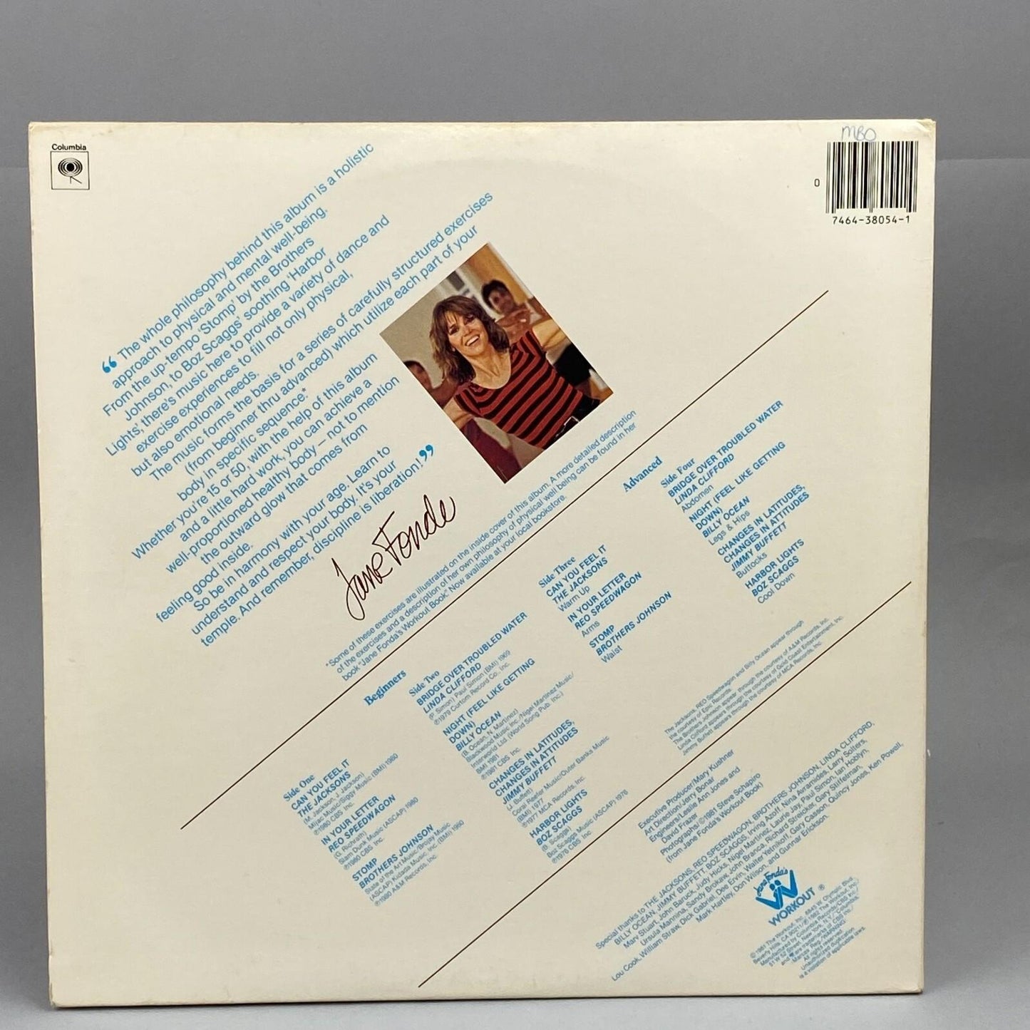 Jane Fonda's Workout Record Vinyl LP 1982 Fitness Exercise Album