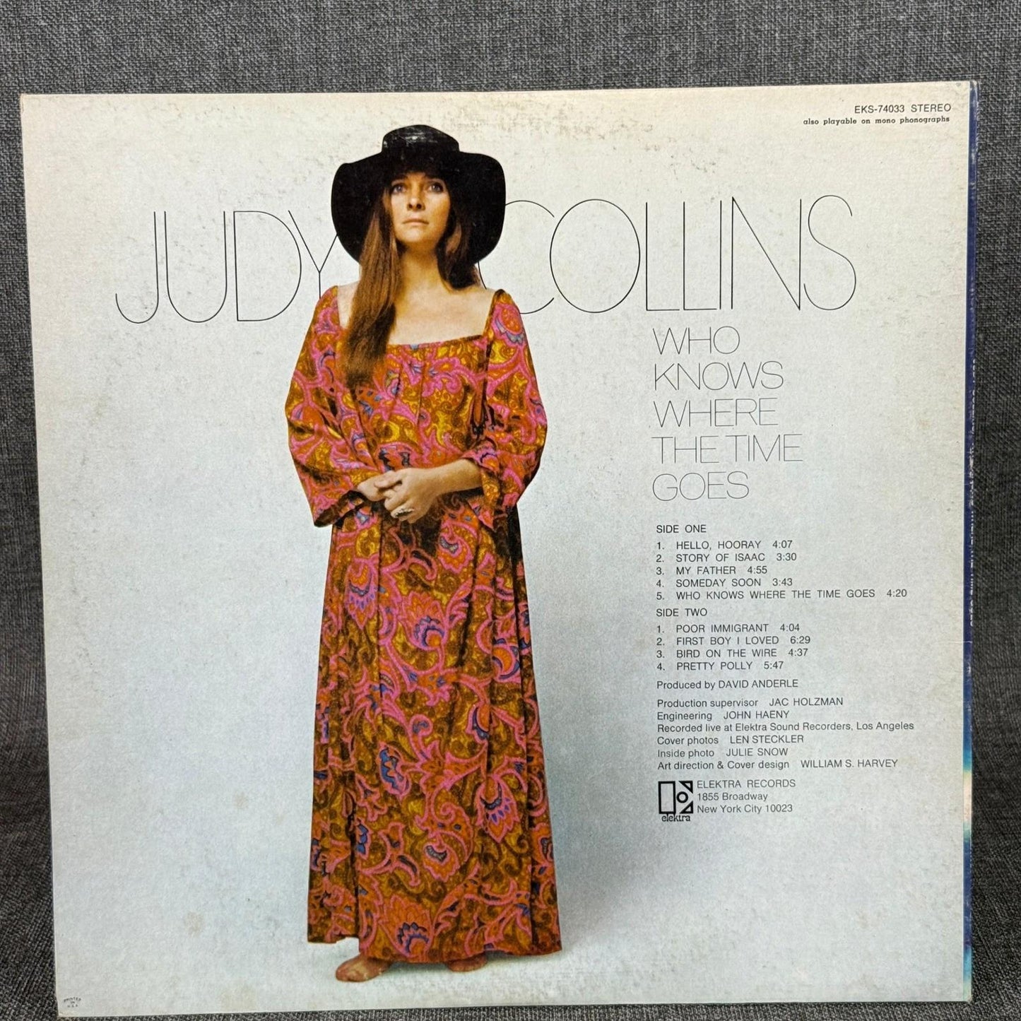 Judy Collins Who Knows Where The Time Goes Vinyl Record Album LP 1968