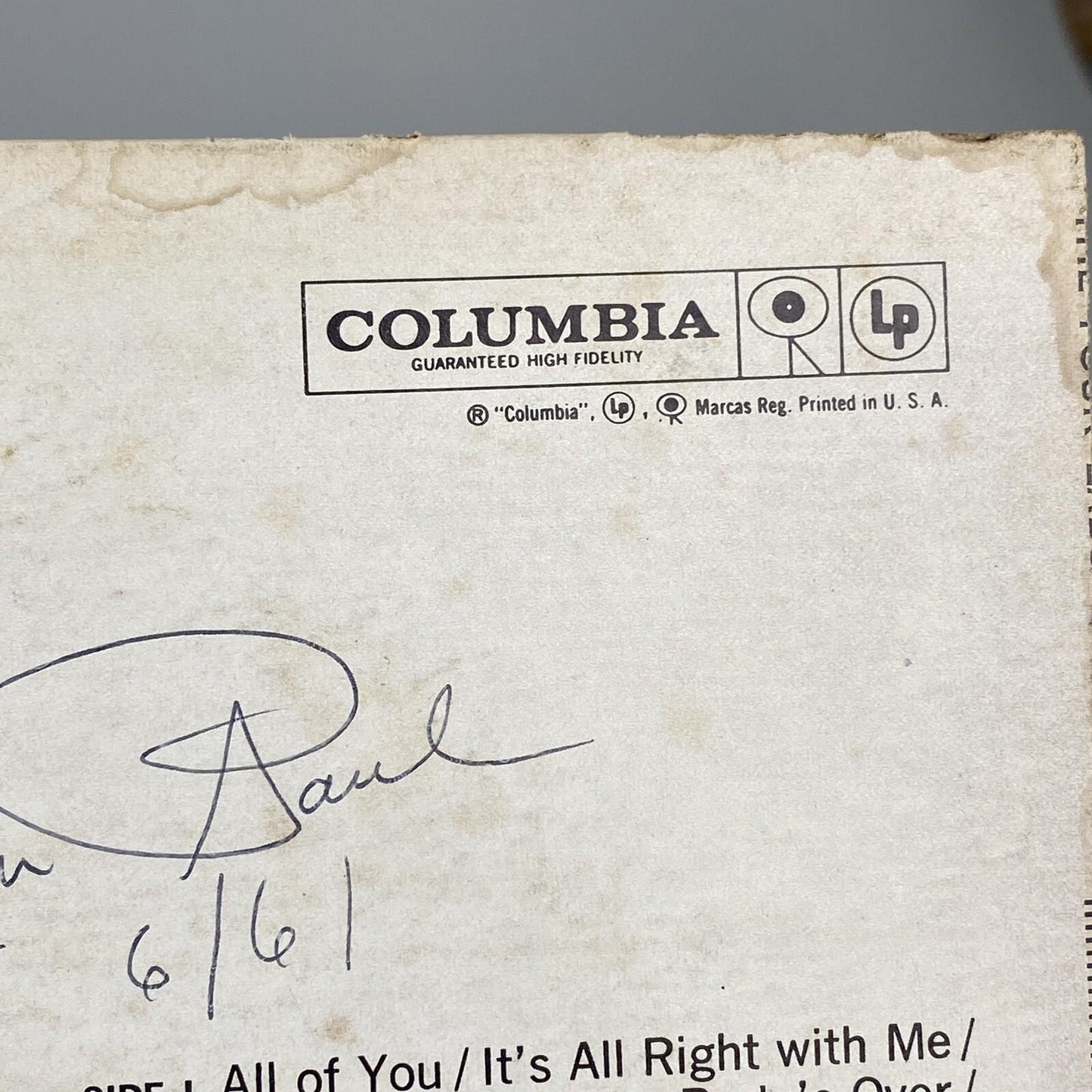 Everything Goes - The Four Lads, Columbia Records Six Eye (6 Eye) Vinyl