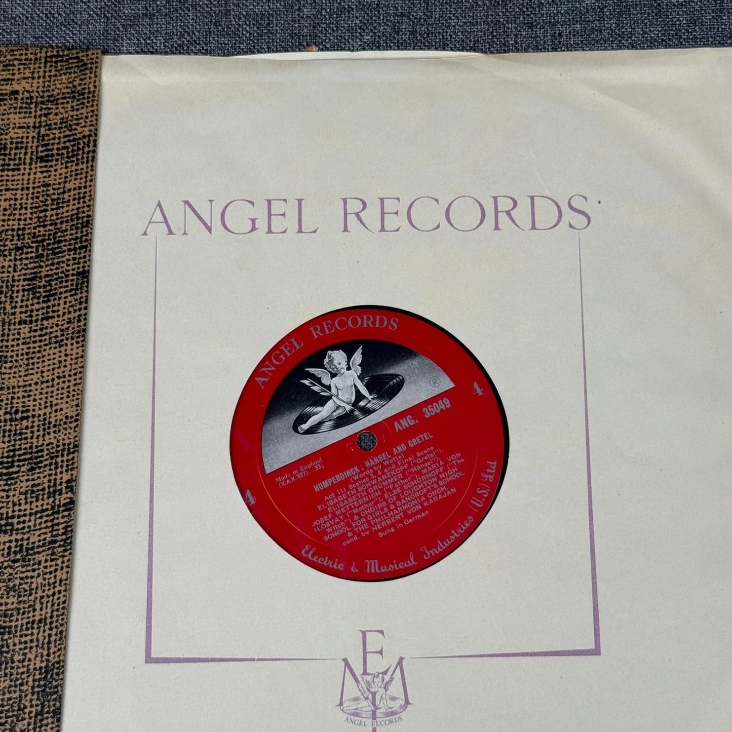 Humperdinck Hansel and Gretel Angel Records Herbert Von Karajan 1960s LP -NM
