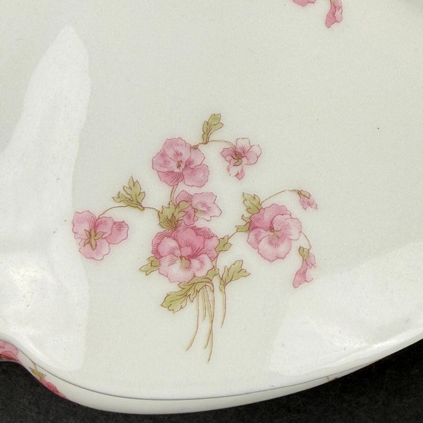 Haviland & Co. Limoges Porcelain Tureen Serving Dish Pink Floral Gold Trim