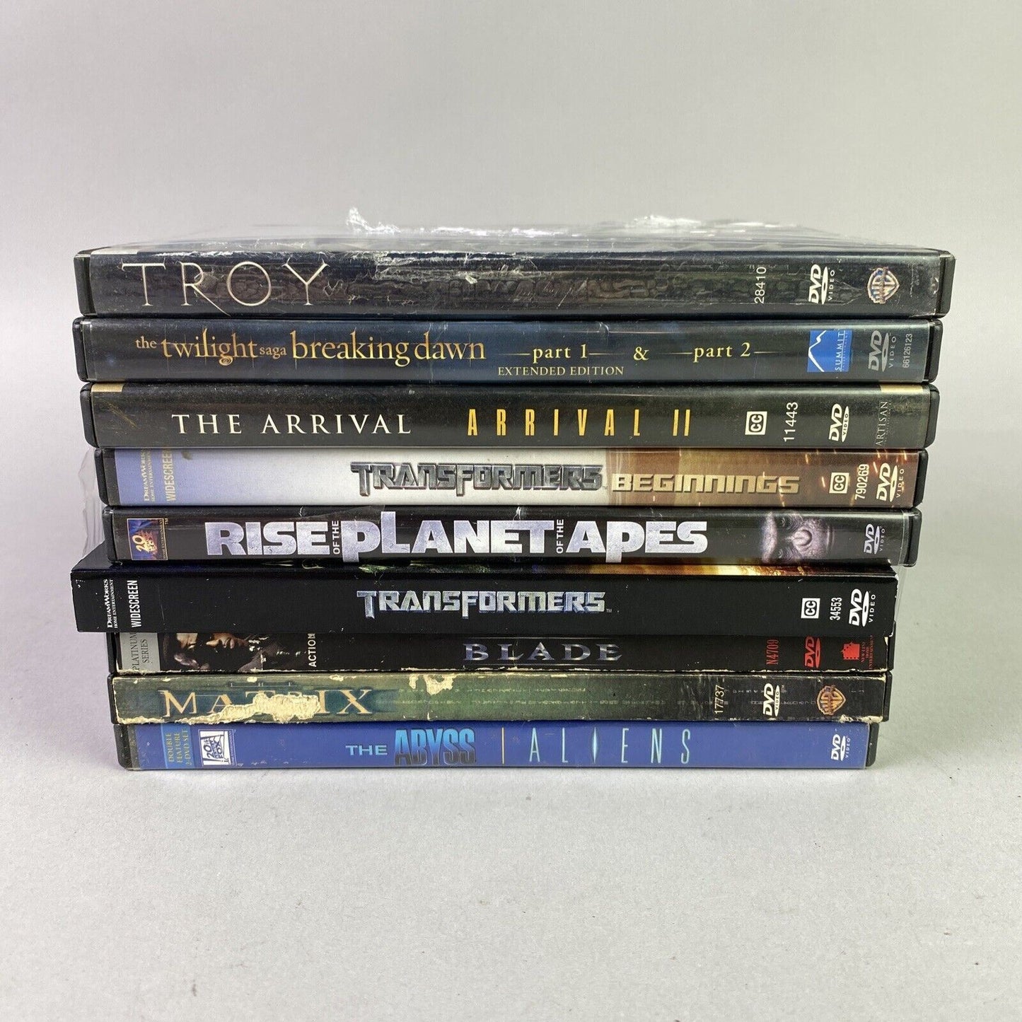 Lot of 9 DVD Si-Fi Movies (Transformers, Blade, Rise Planet of the Apes, etc..)