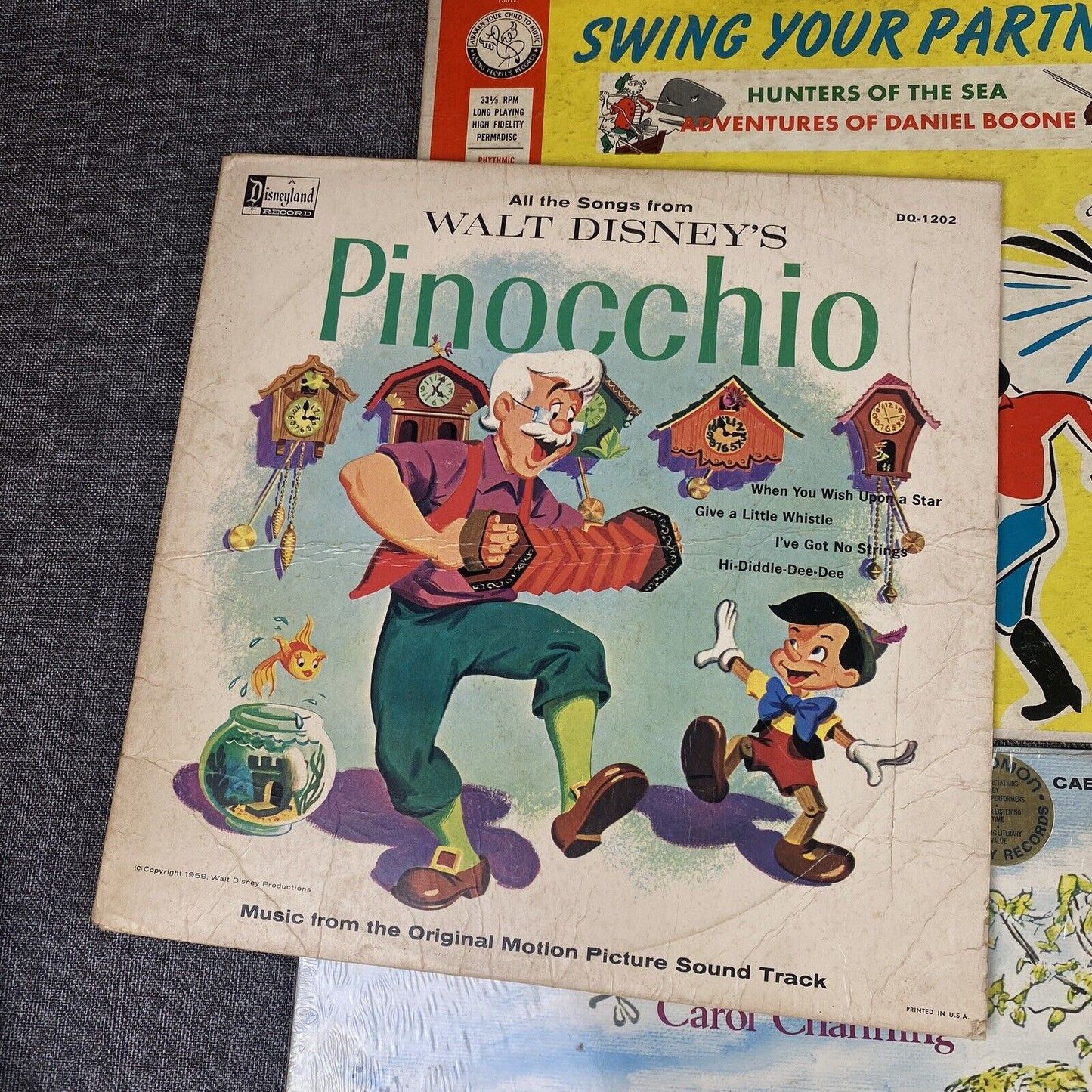 Lot of 10 Vintage Scholastic & Disney Vinyl Records for Children