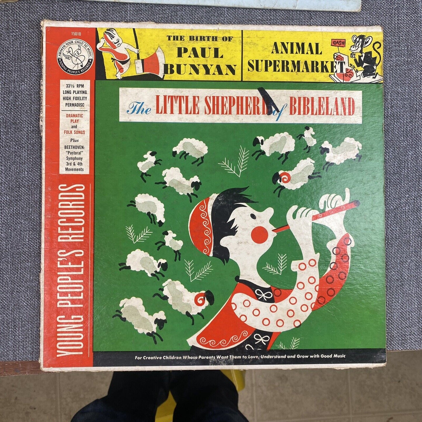Lot of 10 Vintage Scholastic & Disney Vinyl Records for Children