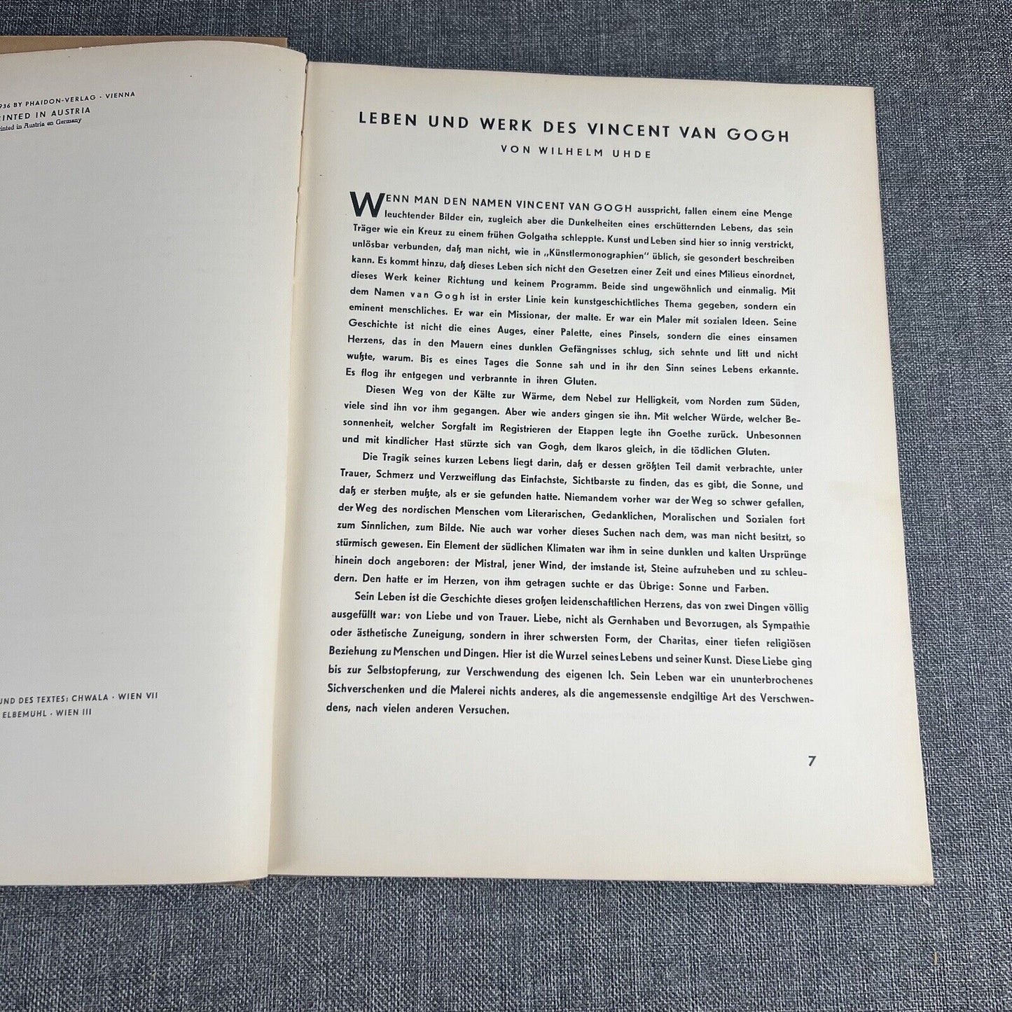 Vincent Van Gogh Phaidon Book Art Paintings & Drawings Austria , German 1936