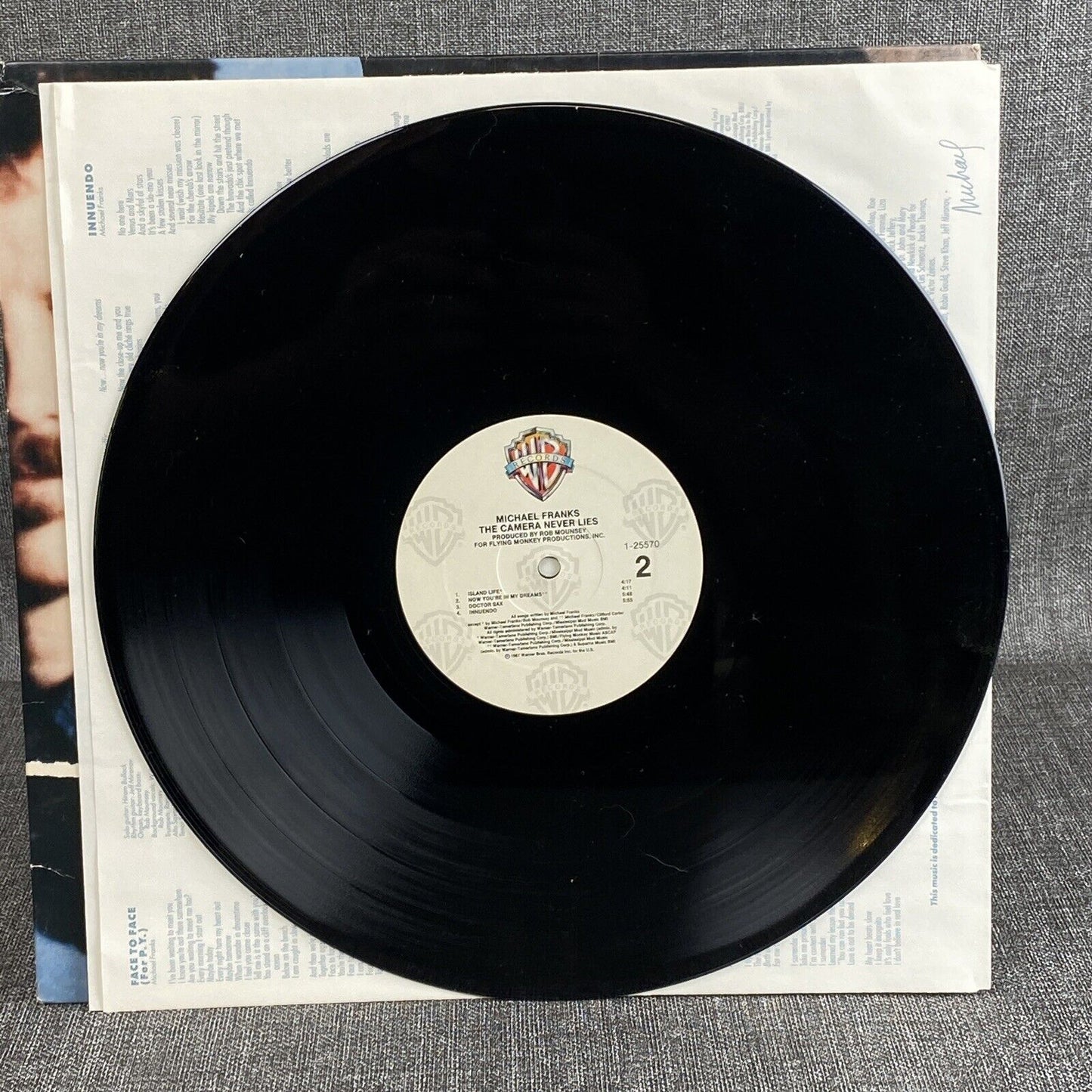 Michael Franks The Camera Never Lies , Promotional Vinyl Record 1987