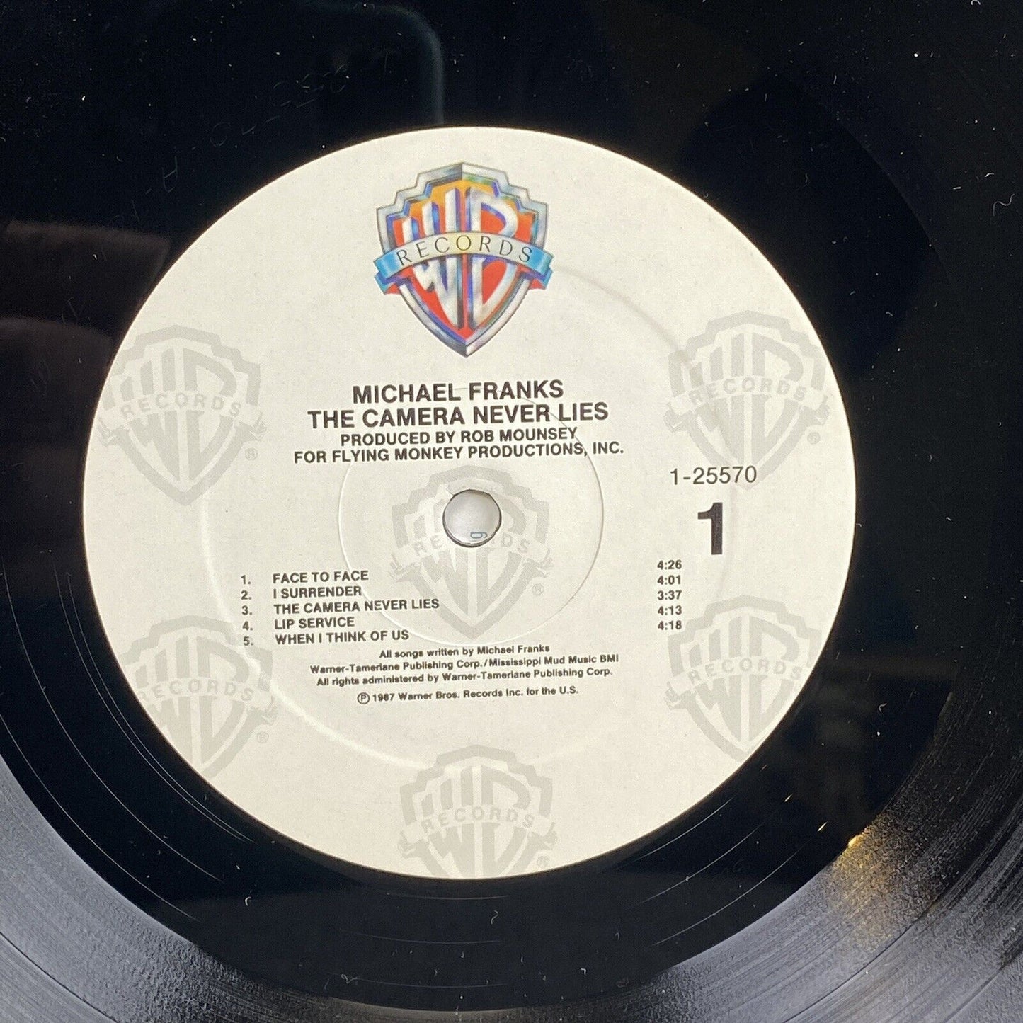 Michael Franks The Camera Never Lies , Promotional Vinyl Record 1987