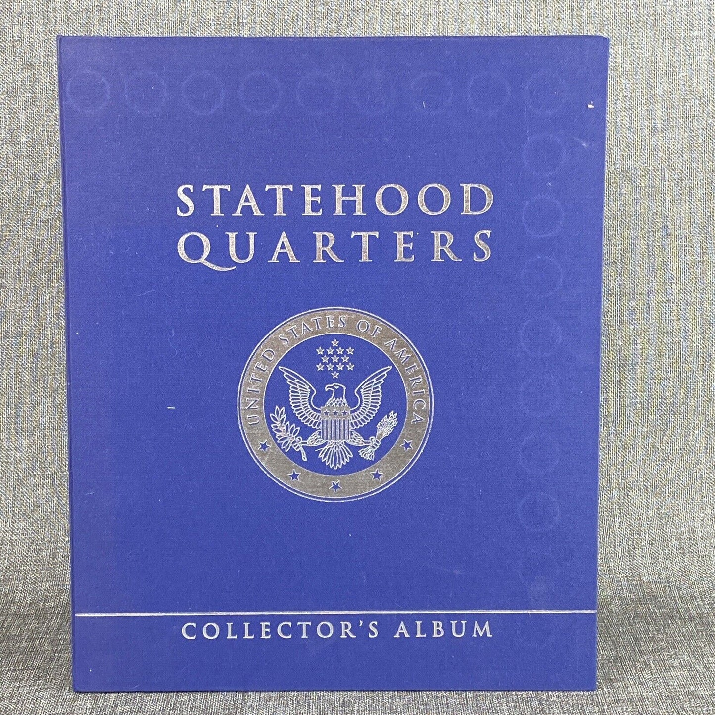 US State Quarters Complete Set Set in map folder with flag image